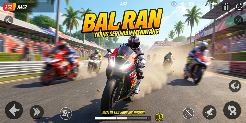 Gameplay seru balapan motor di AA62.