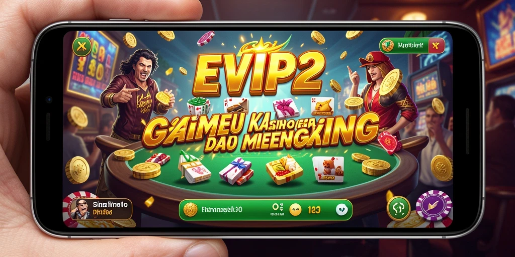 Tampilan gameplay menarik dari EVIP2 dengan beragam permainan Kasino.