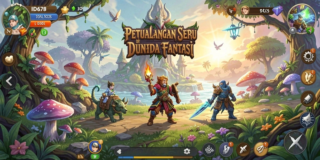 Tangkapan layar gameplay ID678 yang memukau dan penuh aksi petualangan.