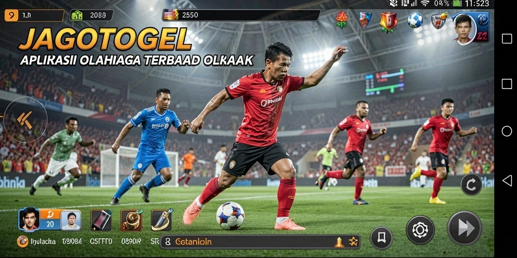 Tampilan gameplay JAGOTOGEL dengan fitur olahraga interaktif.