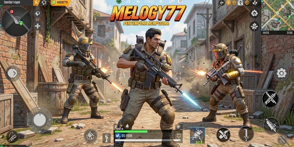 Gameplay seru dengan pertempuran intens di MELODY77.