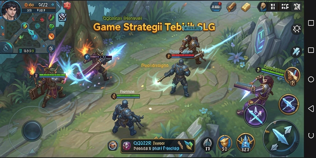 Screenshot gameplay QQ222 menampilkan pertarungan strategis yang mendebarkan.