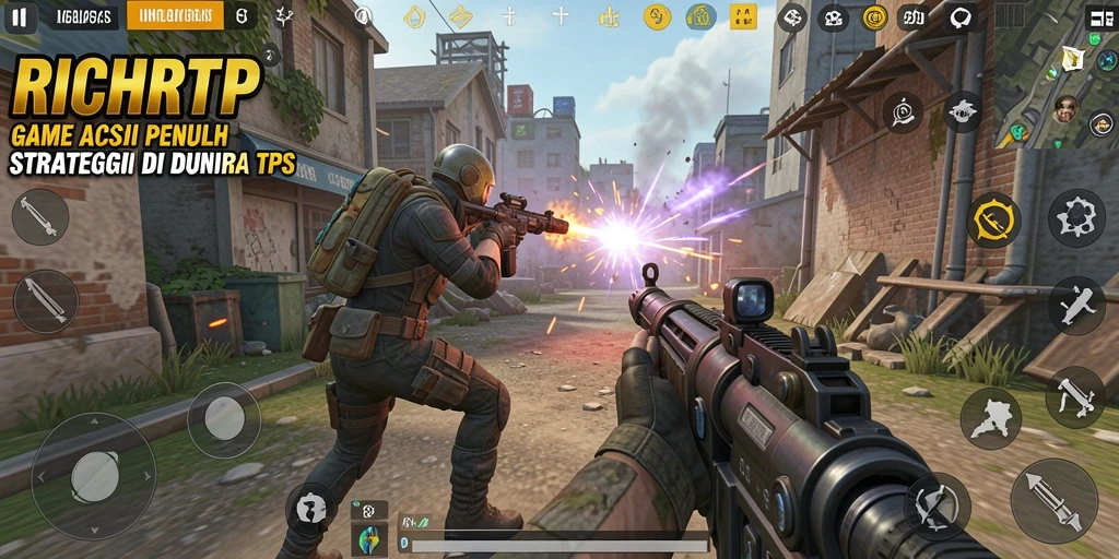 Tangkapan layar RICHRTP dengan gameplay TPS yang penuh aksi.