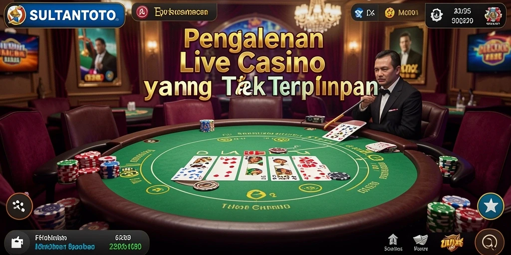 Tampilan gameplay Live Casino yang menarik dan interaktif di SULTANTOTO.